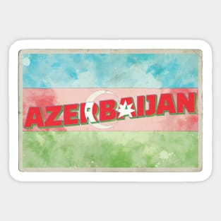 Azerbaijan Vintage style retro souvenir Sticker